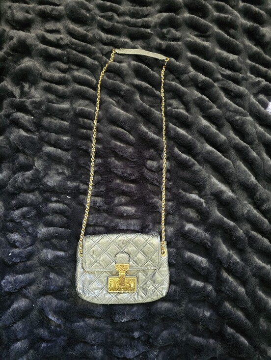 Marc Jacobs Handbags - Vintage Marc Jacobs. Quilted Metallic Gold Crossbody Bag with Chain Strap